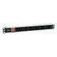 Equip 333318 rozdzielacz zasilania PDU 12 x gniazdo sieciowe 1U Czarny, Srebrny