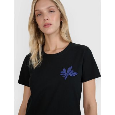 T-shirt regular z nadrukiem damski 4F 4FRSS25TTSHF2693-20S