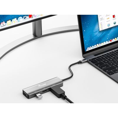 5. Equip 133485 zewnętrzna karta graficzna usb 3840 x 2160 px Czarny, Srebrny