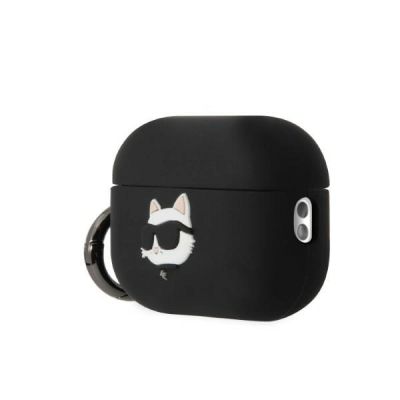 3. Etui Karl Lagerfeld Silicone Choupette Head 3D na AirPods Pro 2 - czarne
