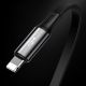 12. Baseus Golden Loop rozwijany kabel 3w1 USB - micro USB / Lightning / USB-C 3.5A 35cm - 120cm czarny (CAMLT-JH01)