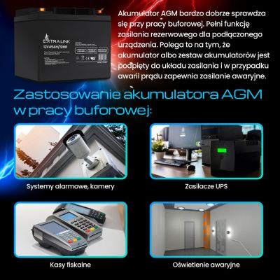 16. EXTRALINK AKUMULATOR BATTERY ACCUMULATOR AGM 12V 45