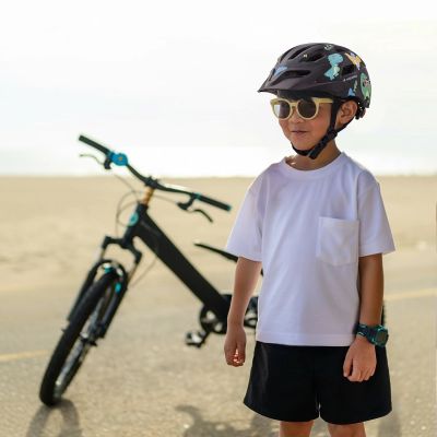 6. Kask rowerowy dziecięcy MTB Wozinsky z odpinanym daszkiem 52-56 cm - czarny