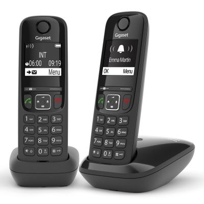 6. Gigaset AS690 Duo Telefon analogowy/DECT Nazwa i identyfikacja dzwoniącego Czarny