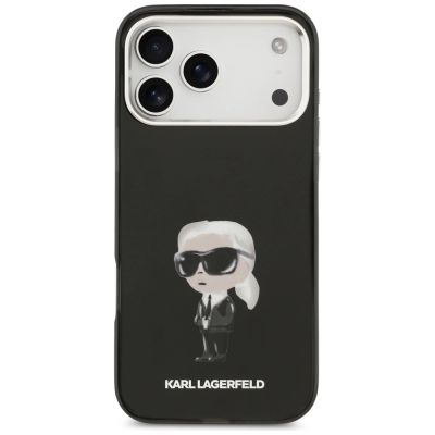 3. Etui Karl Lagerfeld IML Aquarelle Karl & Logo MagSafe na iPhone 17 Pro Max - czarne