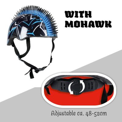7. KASK ROWEROWY DZIECIĘCY REGULOWANY NO FEAR MOHAWK R.(48-52CM) BLACK/ BLUE