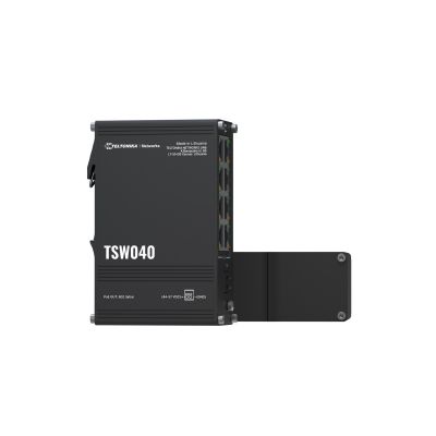Teltonika NETWORKS TSW040 8-Port PoE+ Switch Nie zarządzany Fast Ethernet (10/100) Obsługa PoE Czarny