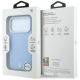 8. Etui BMW Sign Deboss Quilted Metal Logo MagSafe na iPhone 17 Pro / 18 Pro - niebieskie