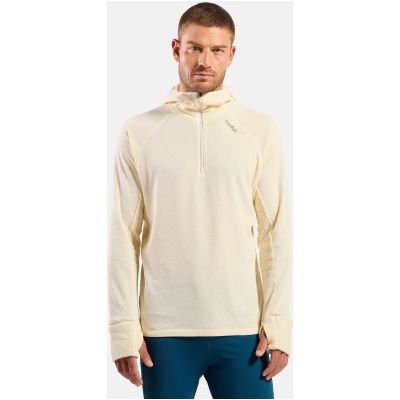 5. Bluza z kapturem męska Odlo X-ALP Mid layer hoody beżowa