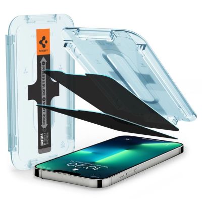 9. Szkło hartowane Spigen Glas.tR EZ Fit Privacy na iPhone 13 Pro Max - 2 szt.