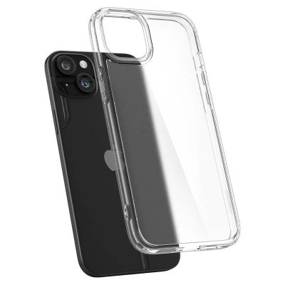 9. Etui Spigen Ultra Hybrid na iPhone 15 Plus - przezroczysto-matowe