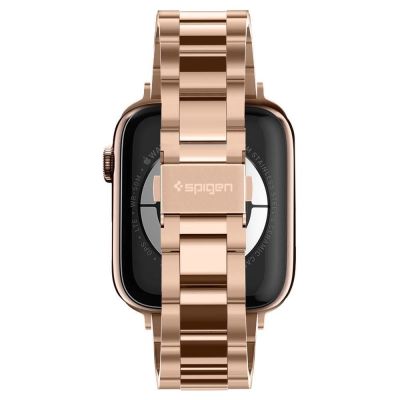 9. Pasek Spigen Modern Fit Band na Apple Watch 4/5/6/7/8/SE (38/40/41 mm) - różowo-złoty
