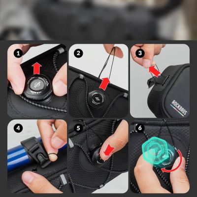 8. Torba pod ramę 2L Rockbros TL003 ROAD TO SKY wodoodporna – czarna