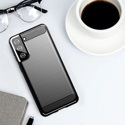 8. Carbon Case elastyczne etui pokrowiec Samsung Galaxy S21+ 5G (S21 Plus 5G) niebieski