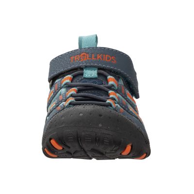 5. Sandały sportowe dziecięce dla chłopca/dziewczynki Trollkids Kids Sandefjord Sandal XT dark navy/dusky turquoise/glow orange (668-110)