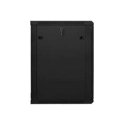 3. Szafa rack Lanberg WF01-6618-10B (18U; 901mm / 600mm / 600 mm; wisząca; Szklane; 19''; kolor czarny)