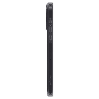 6. Etui Spigen Ultra Hybrid Mag z MagSafe na iPhone 15 Pro - ciemnoszare (wzór Zero One)