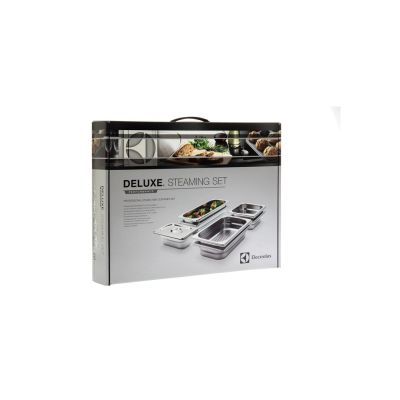 6. Zestaw stalowych naczyń do gotowania na parze ELECTROLUX PKKS8 4 szt.