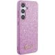 4. Etui Guess Glitter Script na Samsung Galaxy S24+ - fioletowe