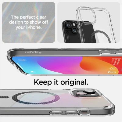2. Etui Spigen Ultra Hybrid MagSafe na iPhone 15 Plus - karbon