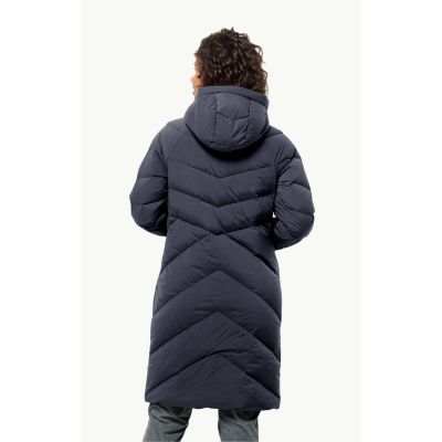 5. Kurtka zimowa damska Jack Wolfskin MARIENPLATZ COAT W night blue Down Insulated granatowa  (1206971_1010)