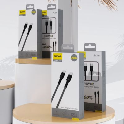 9. Kabel Dudao L9C Max 240W PD USB-C - USB-C 2m - czarny