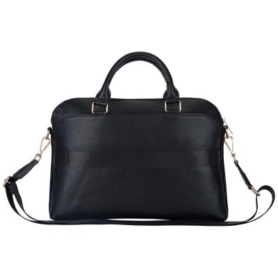 2. Torba Guess Grained Zipper Pocket Triangle Logo na laptopa 15" - czarna