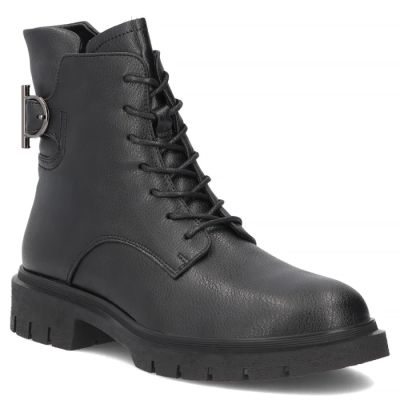 Skórzane botki damskie workery czarne Filippo DBT8018