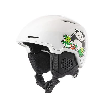 Kask narciarski Qunature 10130003005 z nausznikami snowboard Panda dla dzieci 54-58 cm - biały