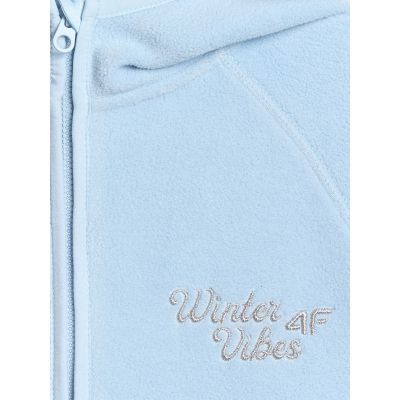 7. Polar loose z kapturem dziewczęcy 4F 4FJRAW25TFLEF444-33S