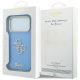 8. Etui Guess IML 4G Script Metal na iPhone 17 Pro / 18 Pro - jasnoniebieskie