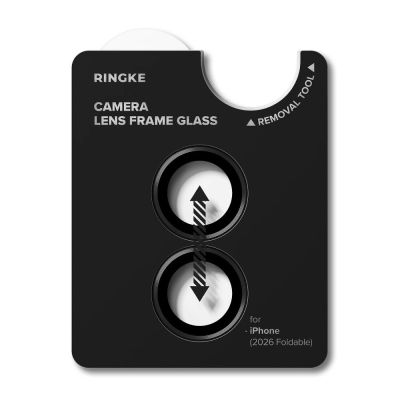 4. Szkło hartowane na aparat Ringke Camera Frame Protector 2-Pack na iPhone Duo - czarne