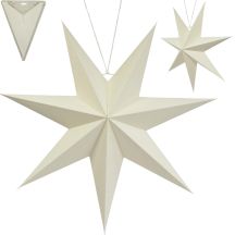 GWIAZDA DEKORACYJNA WISZĄCA PAPIEROWA 75CM BIAŁA