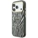 2. Etui Guess IML Zebra Glitter Triangle Logo MagSafe na iPhone 17 Pro Max / 18 Pro Max  - srebrne