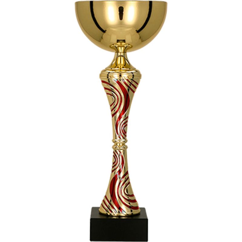 2. Puchar metalowy złoto-czerwony