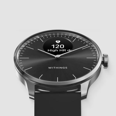 4. Withings Scanwatch Light - smartwatch hybrydowy (37mm, black)
