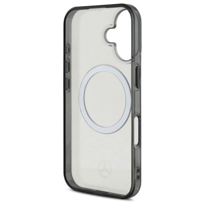 7. Etui Mercedes Printed logo MagSafe na iPhone 16 - przezroczysty