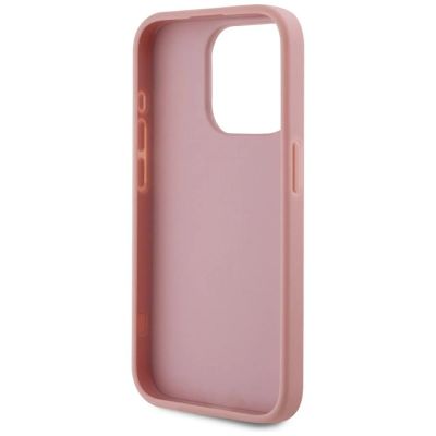 7. Etui Karl Lagerfeld Wrinkled Metal Signature na iPhone 15 Pro Max - różowe