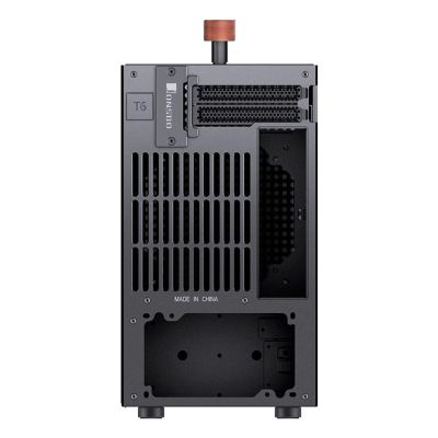 14. Obudowa Jonsbo T6, Mini-Tower, Mini-ITX, Tempered Glass, Holz - czarna