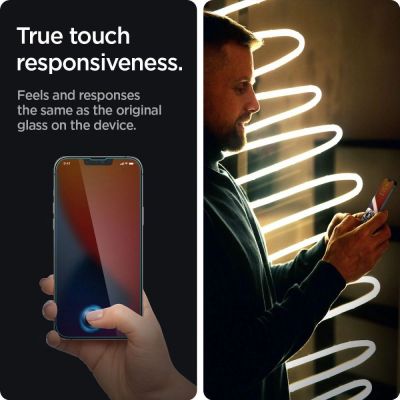 3. Szkło hartowane Spigen Glas.tR Slim Privacy na iPhone 13 / 13 Pro / 14 / 16e / 17e
