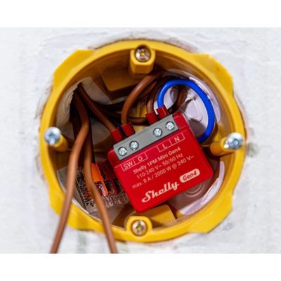 10. Inteligentny sterownik z pomiarem energii WiFi Shelly 1PM Mini Gen4