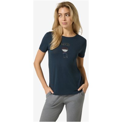 2. Koszulka damska SUPER.NATURAL W Wood Craftine Tee granatowa