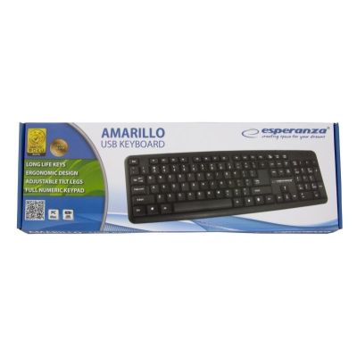 8. Klawiatura membranowa Esperanza AMARILLO EK134 (USB 2.0; (EU); kolor czarny)