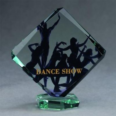 2. Trofeum szklane z nadrukiem kolorowym LuxorJet i etui