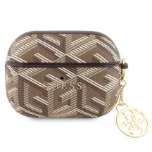 Etui Guess GCube Charm na AirPods Pro - brązowe