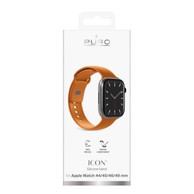 11. Pasek Puro Icon na Apple Watch 44/45/46/49mm - pomarańczowy