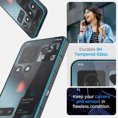 10. Szkło hartowane Spigen Glas.TR EZ Fit 2-pack na Nothing Phone 3 - przezroczyste