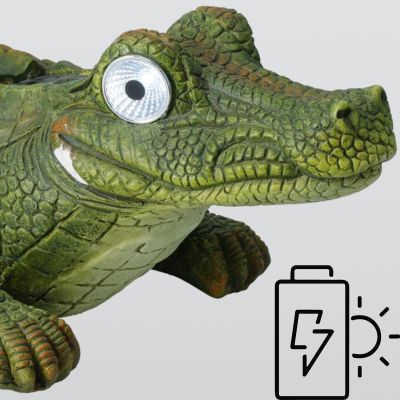 2. LAMPA SOLARNA KROKODYL SOLARNY 52x32x17,5CM