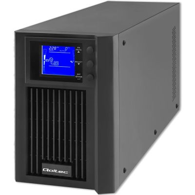 8. Zasilacz awaryjny UPS Qoltec Pure Sine Wave LCD 2000VA 1600W