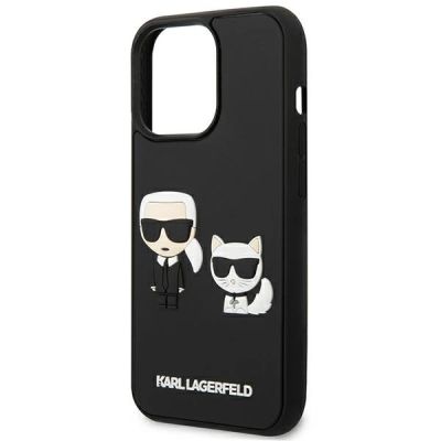 6. Etui Karl Lagerfeld Karl&Choupette Ikonik 3D na iPhone 13 Pro / iPhone 13 - czarne